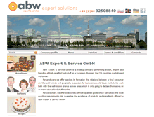 Tablet Screenshot of abw-export.com